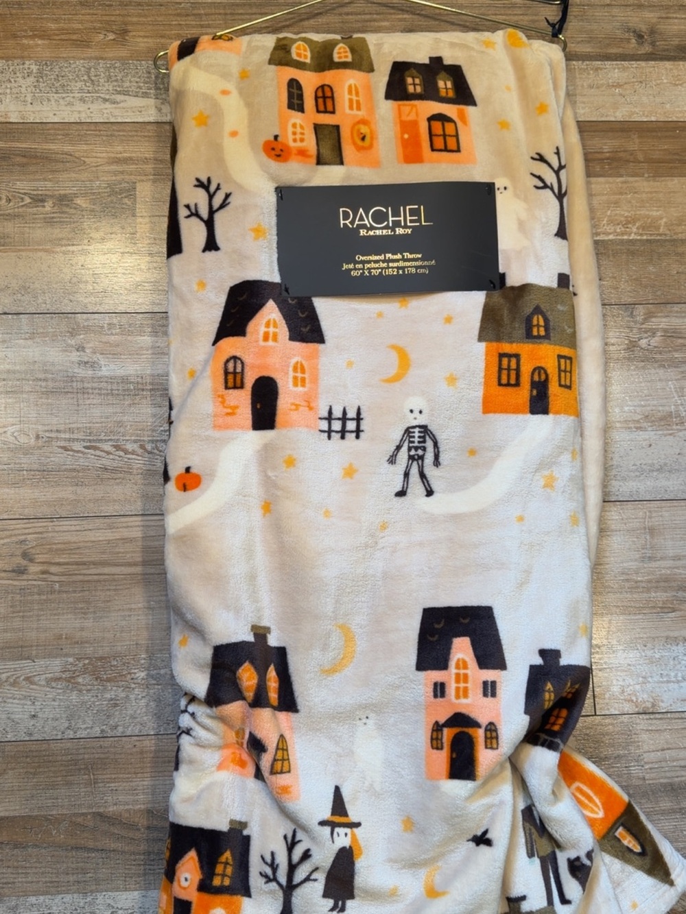 Rachel Roy Halloween Haunted House Plush Throw 🎃👻